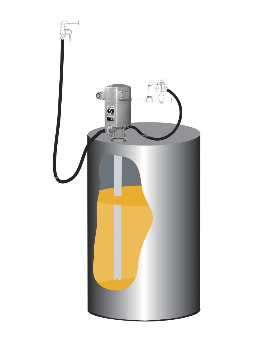 комплект пневматический для масла 205 л с насосом pm35 5:1