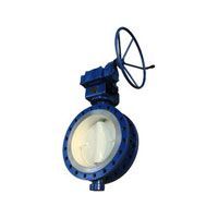 Затвор поворотный Broen стальной Тепло, Т макс=200°С Ру25 Ду250, фланцев, нерж. диск, с редуктором (161.153.250)