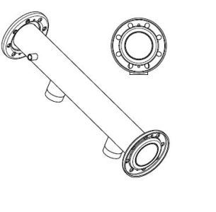 Коллектор всасывающий Ду100/Ду65 2 насоса 4 - 2 1/2 с фланцами Mondeo (5MD100250-204)