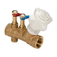 клапан балансировочный giacomini 3/4 вр/вр статический со штуцерами для измерения разницы давления, внутр.-внутр. резьба (r206by004)