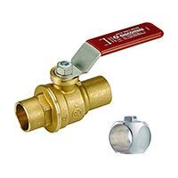 Кран шаровой Ду32 полнопроходной с шаром DADO©, отводы под пайку o35, никелированный, ручка - рычаг GIACOMINI R918 (R918Y006)