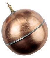 Шаровой поплавок (медный) D180 мм с пазом и винтом для крепления (для мод. 511, 519, 523, 524,525), Tmax-80C (535180)