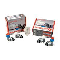 Комплект термостатический GIACOMINI для отопительного прибора 3/8 x16-угловой: Термостатическая головка GIACOMINI , термостатический клапан, отсечной клапан; подсоединение клапанов с наружной резьбой (R470AX002)