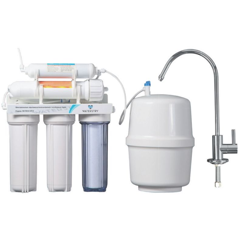 установка обратноосмотическая waterstry eco ro50-np35 5 ступеней (50gpd, бак 11,6л, кран d-13) (eco ro50-np35)