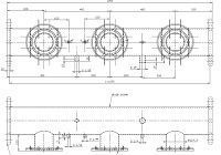 коллектор напорный ду150/ду100 3 насоса 6 - 4 с фланцами mondeo (5md150d100-306)