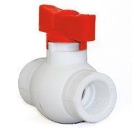 Кран шаровой бабочка КРАСНЫЙ D, мм 20 РосТурПласт (14976)