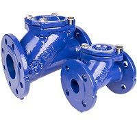 клапан обратный шаровый фланцевый rushwork 405-250-16 ду250 pn16, корпус-чугун ggg-40, tmax=80°c ф/ф (405-250-16)