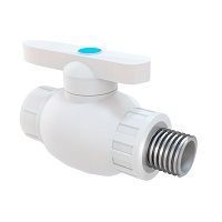 Кран шаровой полнопроходной с наруж. резьбой на выходе D, мм 25 РосТурПласт (21517)
