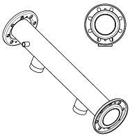 коллектор всасывающий ду100/ду50 2 насоса 4 - 2 с фланцами mondeo (5md100200-203)