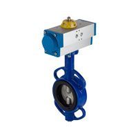 Затвор дисковый Genebre Ду200 Pу10/16 м/ф (арт.2103) с пневмоприводом (51131667)