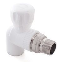 кран шаровой для радиатора угловой dмм хg'' 25х3/4 ростурпласт (10589)
