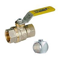 кран шаровой giacomini полнопроходной с шаром dado©, усиленная модель, резьба внутренняя/внутренняя, никелированный, ручка - рычаг красный или жёлтый. (r950x001)