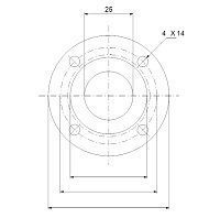 Фланец Grundfos из нержавеющей стали DN 25 PN25 (1 шт. с упл. и креп.) (405285)