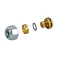 переходник глянцевый для полимерной трубы 16x(16x2) giacomini t179m (t179mx009)