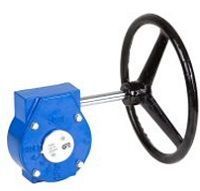 Редуктор четвертьоборотный Genebre 5977, для дисковых поворотных затворов Ду300-350, корпус - чугун GG25, ISO5211 - F12, муфта 22х22мм