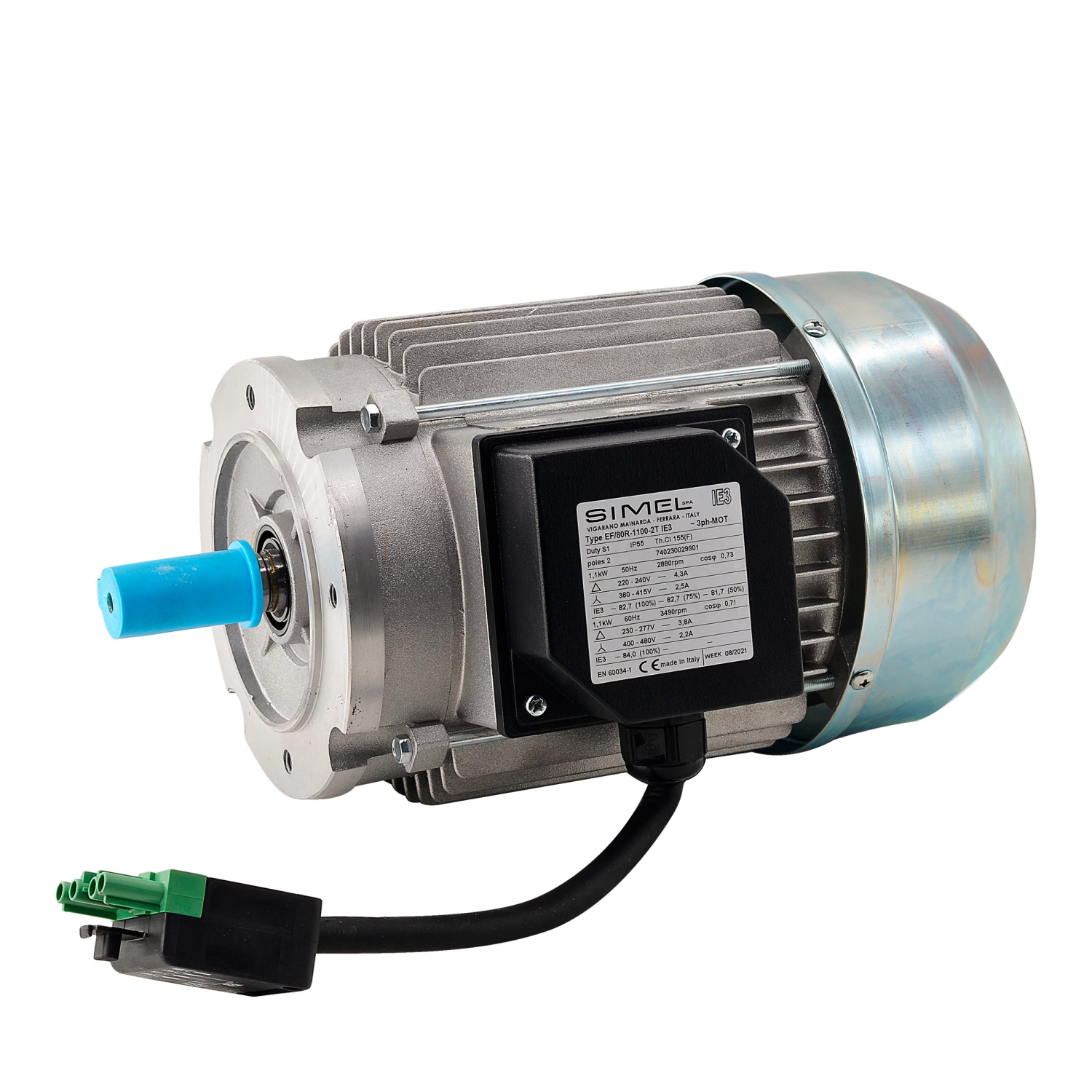 электродвигатель simel ef/80r-1100-2t ie3, 1.1 квт