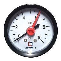 манометр аксиального подключения 1/4 , измерение до 10 бар стм (cpm14a10)