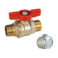 кран шаровой giacomini полнопроходной ду25 dado© 1 нр/нр pу35/tmax=185 с красной ручкой-бабочкой (r913x025)