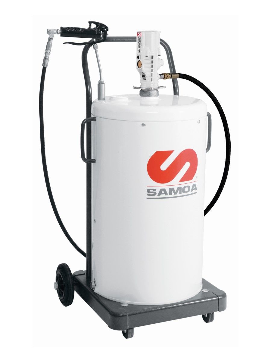 мобильный пневматический солидолонагнетатель pm3 с подставкой для бочек 50 кг