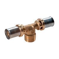 тройник giacomini 1/2 x(20x2) мультипресс с наружной резьбой (rm153y037)