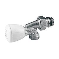 клапан термостатический r435 tg 1/2 x16 угловой осевой микрометрический, хромированный, отвод с герметичной прокладкой 1/2 x16 (r435x062)