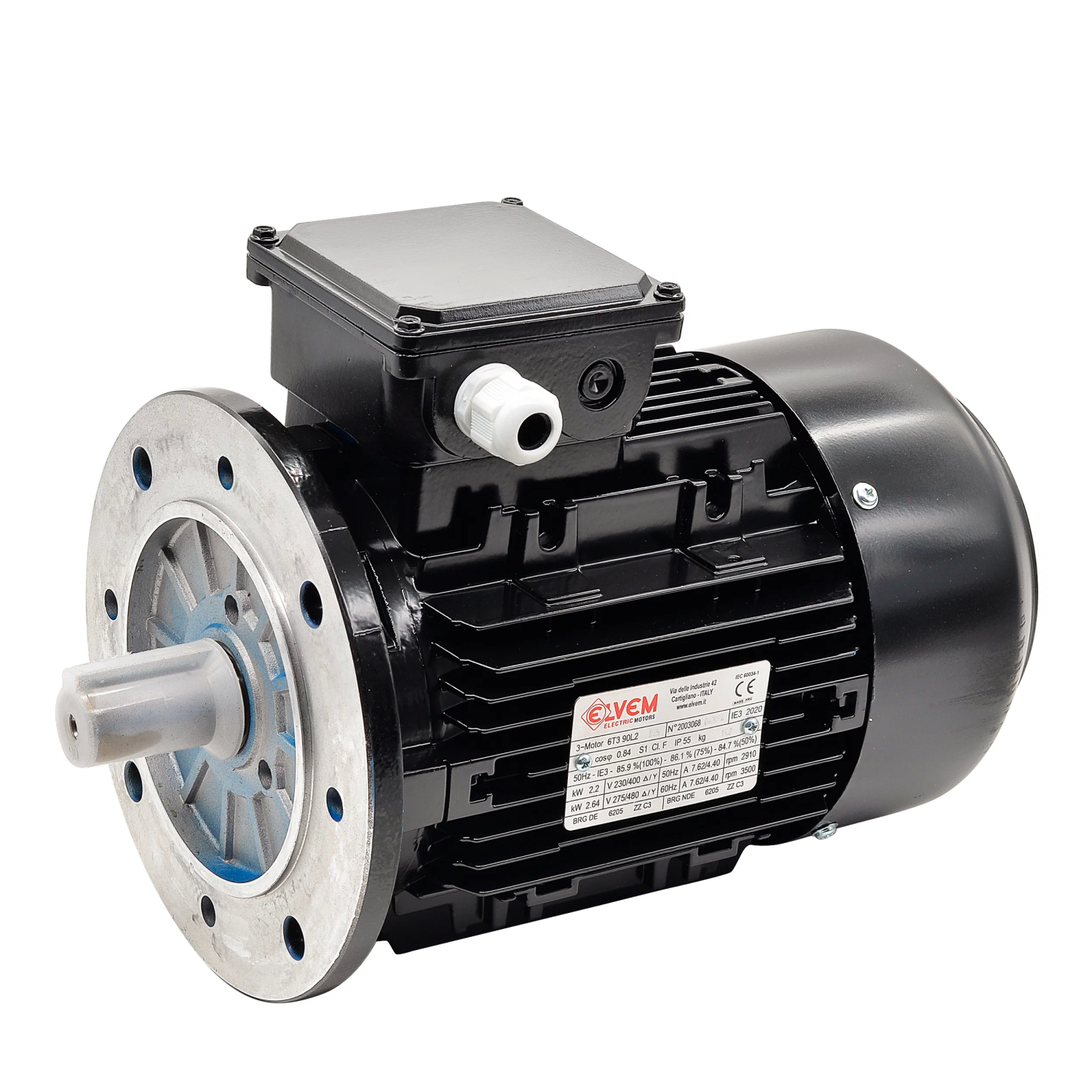 электродвигатель elvem 6t3 90l2 2.2 квт