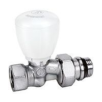 клапан термостатический giacomini прямой 3/8 микрометрический, хромированный, отвод с герметичной прокладкой (r422x132)