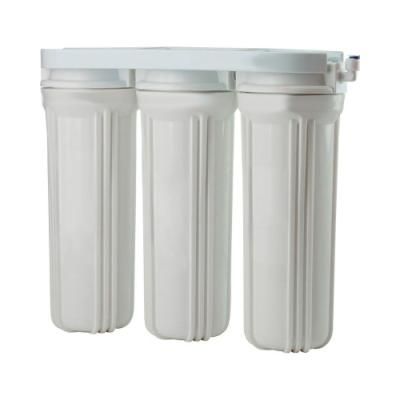 Установка для подготовки питьевой воды Waterstry 3-х ступенчатая NW-PR203 ((0,6-8,8 бар, картриджи PP 10 мкм, GAC, CTO, ключ, монтажный комплект, водоразборный кран) (NW-PR203)