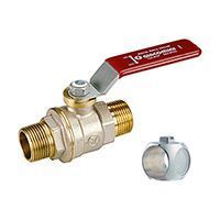 кран шаровой giacomini полнопроходной ду10 dado© 3/8 нр/нр pу42/tmax=185 с красной ручкой (r913lx022)