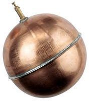 Поплавок шаровой FARG (медный) D120mm с пазом и винтом для крепления (для FARG мод. 511, 519, 523, 524,525), Tmax-80C (FARG535120)