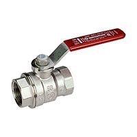 кран шаровой giacomini полнопроходной r850 1/2 вр/вр ду15 pу35, tmax=185с, хромированный, с красным рычагом (r850x023)