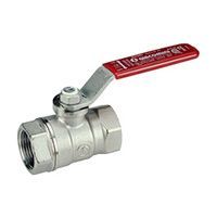 Кран шаровой Ду8 1/4 , резьба внутренняя/внутренняя, стандартный проход, хромированный, ручка - рычаг красный GIACOMINI R250D (R250X001)