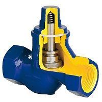 клапан обратный подъемный 287f zetkama, ду080, pу40, ф/ф, корпус - сталь, диск - нерж. сталь, тмакс 400°c (287f-080-e31)