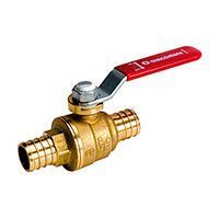 Кран шаровой GIACOMINI Giacoqest для обжимного соединения, красный рычаг. (GZ650Y003)