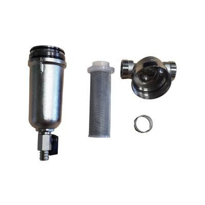 Фильтр самопромывной Waterstry 1 с манометром, нар/нар, Tmax-80C, с сеткой 80 мкм (W331306)