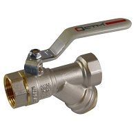 Кран шаровой с фильтром 1/2 рычаг СТАНДАРТ СТМ (CWFFF012)