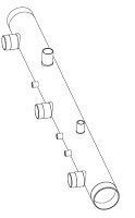 Коллектор всасывающий 3 насоса 3 - 2 Lowara (LOWARA5M300150-303)