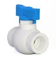 кран шаровой бабочка синий d, мм 25 ростурпласт (14618)