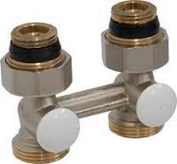 Узел нижнего подключения угловой для двухтрубных систем 1/2 M x 3/4 E GIACOMINI R388L (R388LX012)