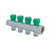 Коллектор модульный 16 G 1/2 5х3/4 хромированный с запорной арматурой Rinaldi & Pettinaroli (7002034005C)