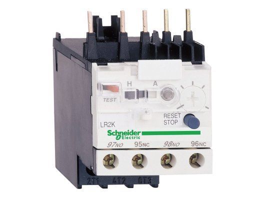 тепловое реле перегрузки schneider electric lr2k 0312 (3,7 - 5,5 a)