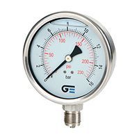 манометр genebre 0-10 бар 63мм 1/4 (наполнение- глицерин, нерж.сталь) (3822010)