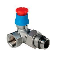 Клапан термостатический GIACOMINI угловой 1/2 x 18 - лев. двухплоскостной, правый, хромированный, отвод с герметичной прокладкой (R403X034)