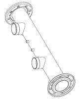 Коллектор напорный Ду100/Ду80 2 насоса 4 - 3 с фланцами Mondeo (5MD100300-105)