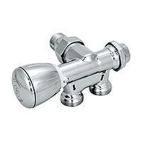 узел нижнего подключения микрометрический термостатический для однотрубных систем 1/2” x 16 - левый, хромированный глянцевый giacomini t358m (t358mx011)