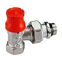 клапан термостатический giacomini угловой с предварительной настройкой, хромированный, отвод с герметичной прокладкой (r401px033)