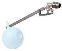 поплавковый мех. регулятор уровня farg (5 осей) 1 1/4, лит. латунь, латунн. седло, штанга 500мм-сталь aisi 430. (с прокладкой, гайкой, без шара) pmax-5 бар, tmax-80c (511/6.11/4 gu)