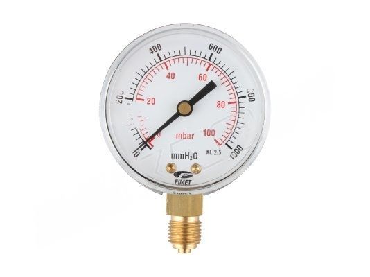 газовый манометр fimet mp1-63, 100 мбар