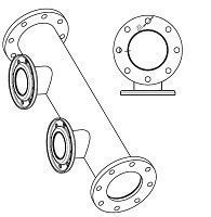 Коллектор всасывающий Ду150/Ду100 2 насоса 6 - 4 с фланцами Mondeo (5MD150D100-206)