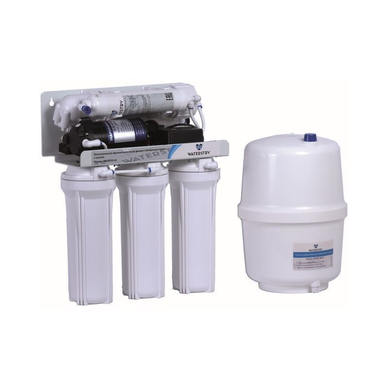 система обратного осмоса waterstry nw-ro50-a1 5 ступеней (50gpd, насос, бак 11,6л, кран d-13) (nw-ro50-a1)